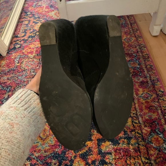 BCBG black suede wedge booties - Picture 3 of 3